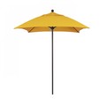 California Umbrella 6' Bronze Aluminum Market Patio Umbrella, Sunbrella Sunflower Yellow 194061334027